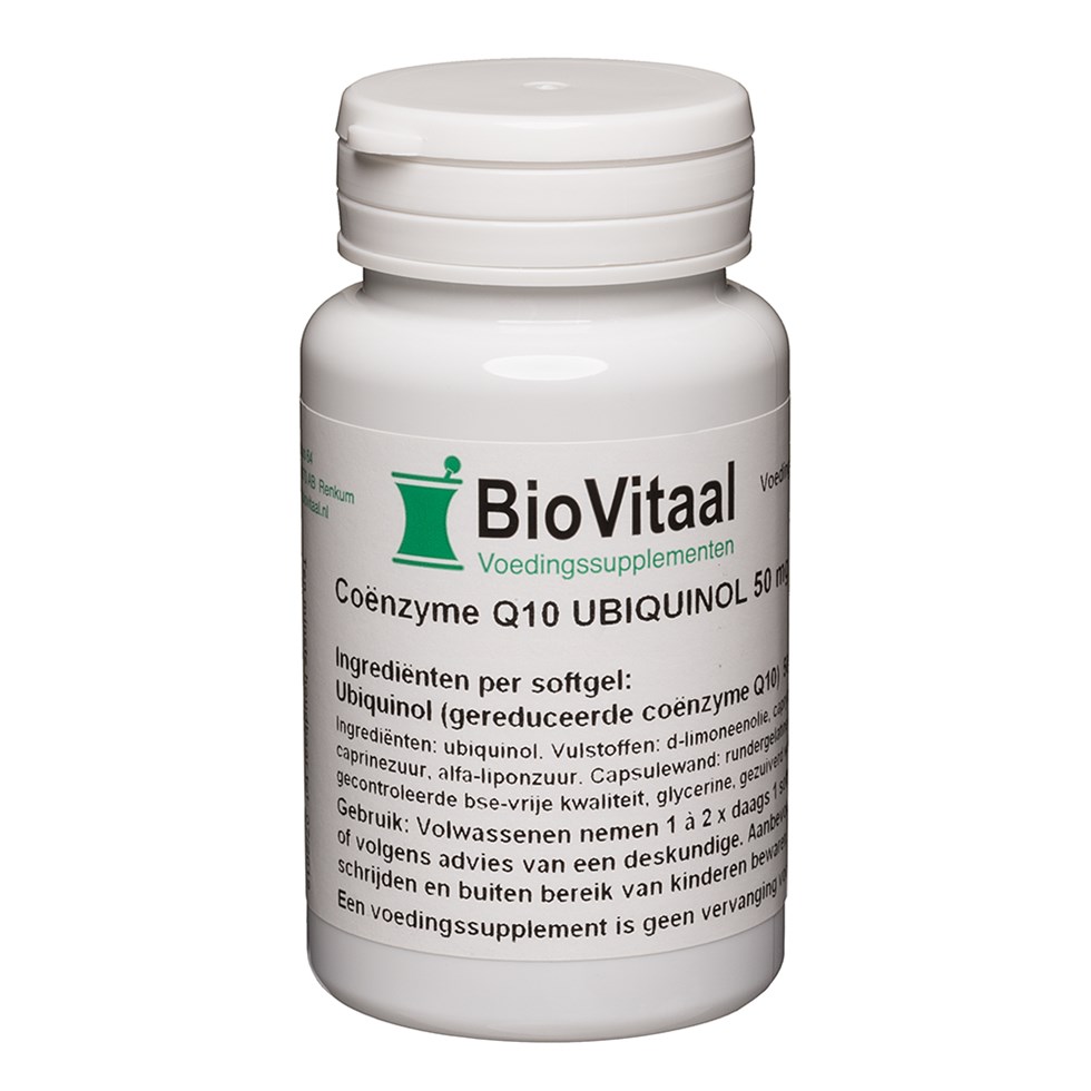 Coënzyme Q10 KANEKA UBIQUINOL™ 50 mg 60 softgels BioVitaal